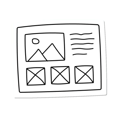 Stickers wireframe